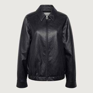 Oak + Fort Vegan Leather Bomber Jacket